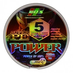 Шнур для риболовлі, EOS Power Super PE, 100м, перетин 0,38мм